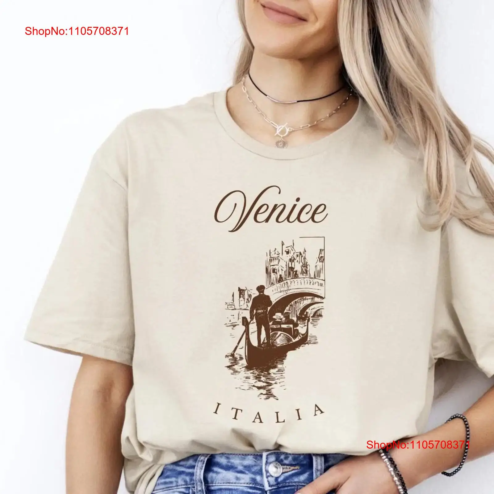Men'S Fashion Venice Italy - เสื้อยืดเวนิสอิตาลี กอนโดลา ท่องเที่ยวอิตาลี ยุโรป เสื้อผ้าสไตล์เรโทร นักเดินทาง