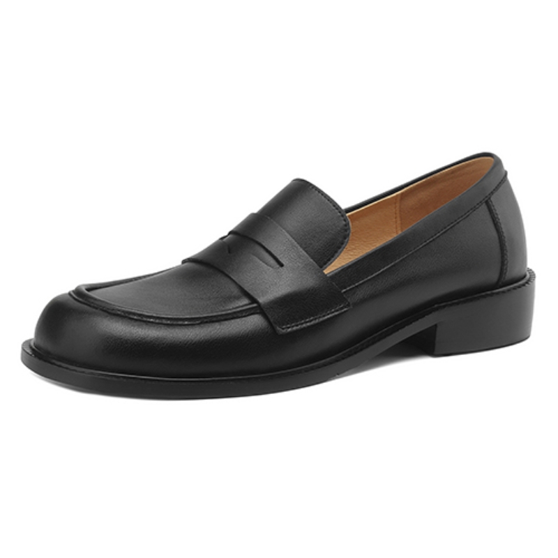 Men Fashion Elegant - รองเท้าอ็อกซ์ฟอร์ดสำหรับผู้หญิง หนังแท้ ดีไซน์เนอร์ รองเท้าส้นเตี้ย รองเท้าลำลอง รองเท้าเดินสบายๆ