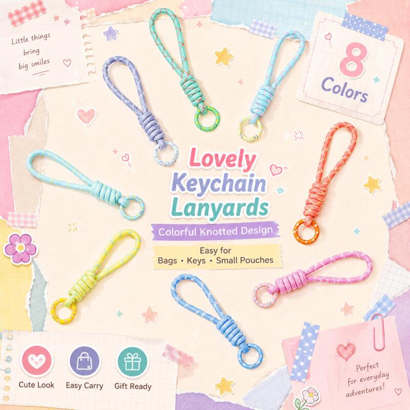 Men Fashion Key - สายคล้องโทรศัพท์มือถือแบบถักหลากสี 2~5 ชิ้น สายคล้องกันหลุด สายคล้องกุญแจ สำหรับผู้ชาย