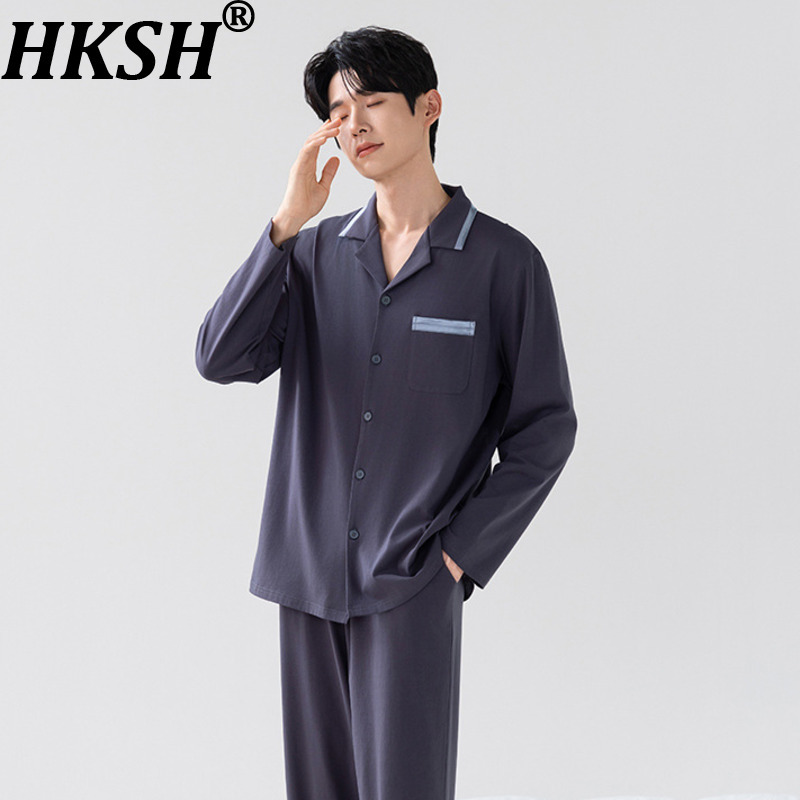 Men'S Fashion And Style - ชุดเสื้อผ้าลำลองผ้าใยไผ่ผสมฝ้าย แขนยาว กางเกงขายาว สำหรับผู้ชายและผู้หญิง สไตล์เกาหลี แฟชั่นอินเทรนด์