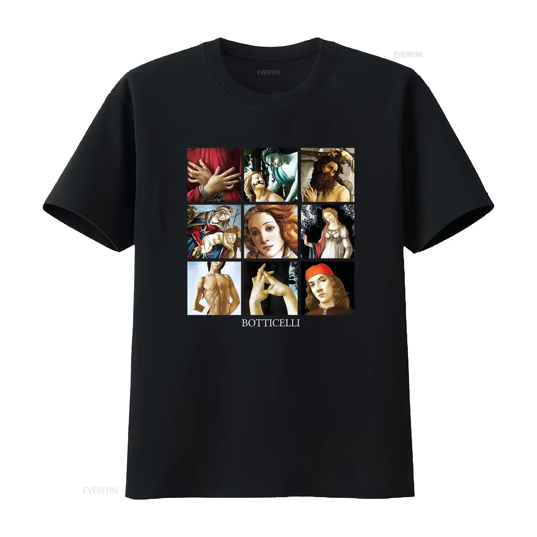 Men'S Fashion History - เสื้อยืดลาย Botticelli ประวัติศาสตร์ศิลปะ วินเทจ ลุคสบายๆ ลายกราฟิก