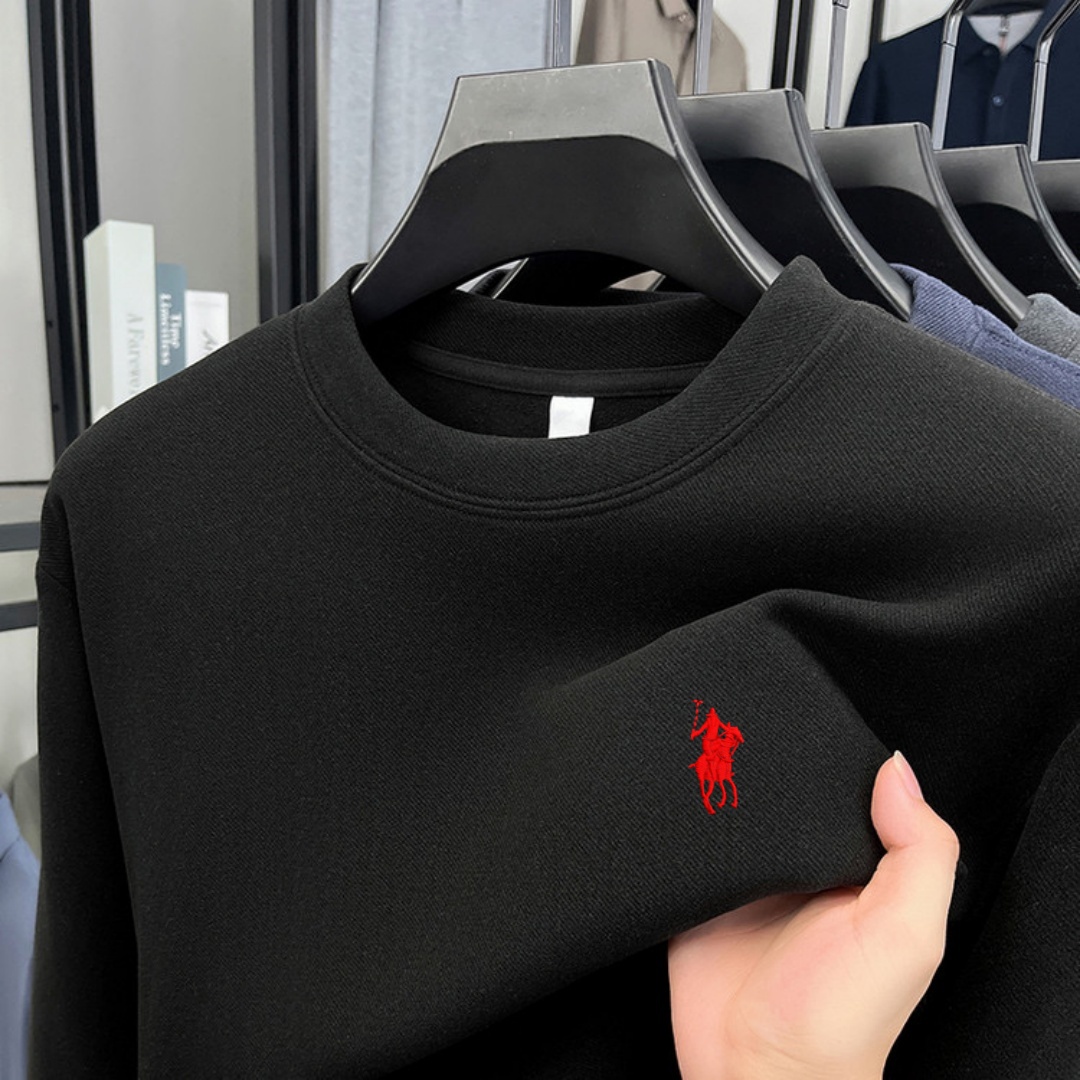 Men'S Fashion Brand - เสื้อยืดคอกลมแขนยาวผู้ชายแบรนด์หรูผ้าฝ้ายเนื้อนุ่ม แฟชั่นฤดูใบไม้ร่วง ปักลาย สไตล์เกาหลี ทรงหลวม เสื้อสเวตเตอร์ลำลอง
