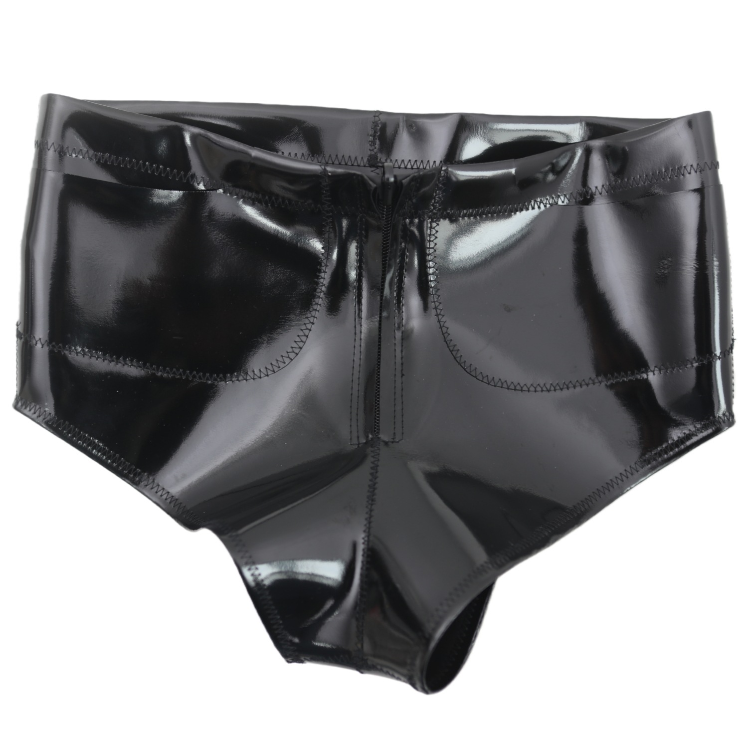 Men'S Fashion And Style - กางเกงขาสั้นผู้หญิงผู้ชายแบบมีกระเป๋าเงา ทรงเอวกลาง แฟชั่นสไตล์สตรีท หนัง PU มีกระเป๋าเก๋ไก๋