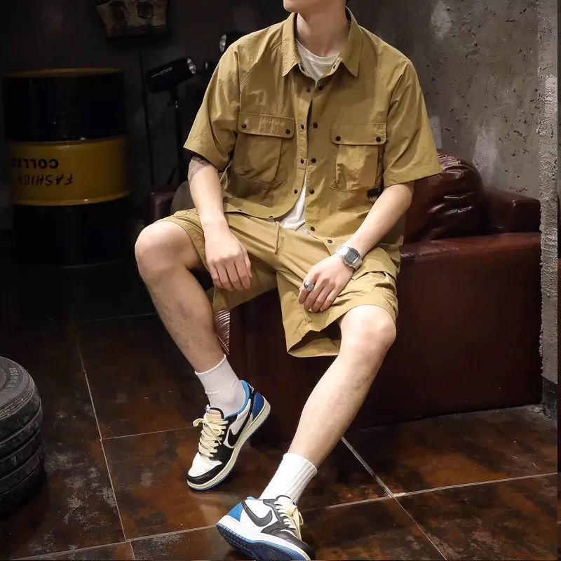 Men'S Fashion Essentials 2025 - ไม่มีโลโก้สีกากี Man ชุดแฟชั่น 2025 Chic Aesthetic
