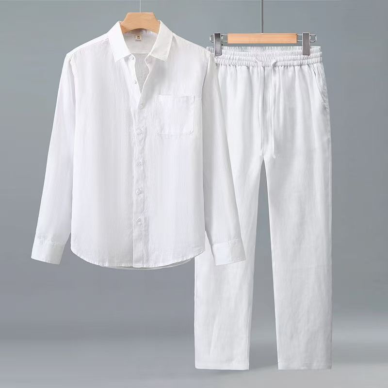 Men'S Fashion And Style - (เสื้อ+กางเกง) แฟชั่นฤดูร้อนปี 2026 เสื้อเชิ้ตคลาสสิกสำหรับผู้ชาย เสื้อเชิ้ตลำลองสไตล์ธุรกิจสำหรับผู้ชาย ชุดเสื้อผ้าไซส์