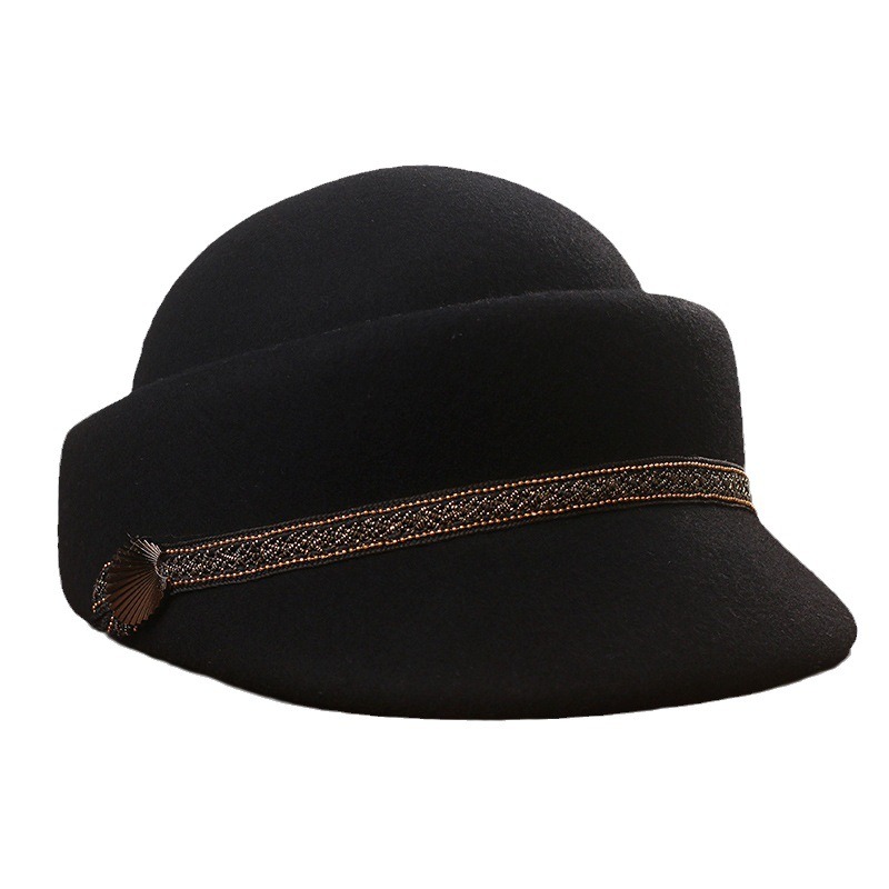 Men'S Fashion With Hat - หมวกเบเรต์ทรงแปดเหลี่ยม สีดำ สำหรับผู้หญิง ผู้ชาย สไตล์กะลาสี หมวกกัปตัน