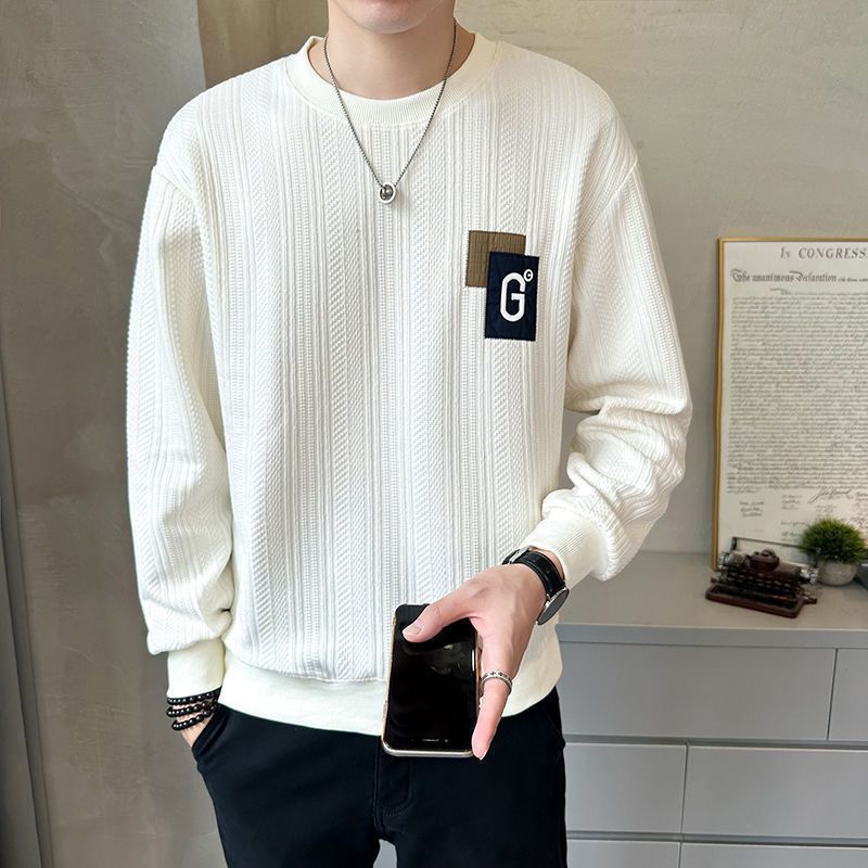 Men'S Fashion Underwear Brands - เสื้อสเวตเชิ้ตสไตล์ฤดูใบไม้ผลิและฤดูใบไม้ร่วง แบรนด์แฟชั่น ปักลาย เสื้อผ้าชั้นในผู้ชายแบบใหม่ เสื้อแขนยาว