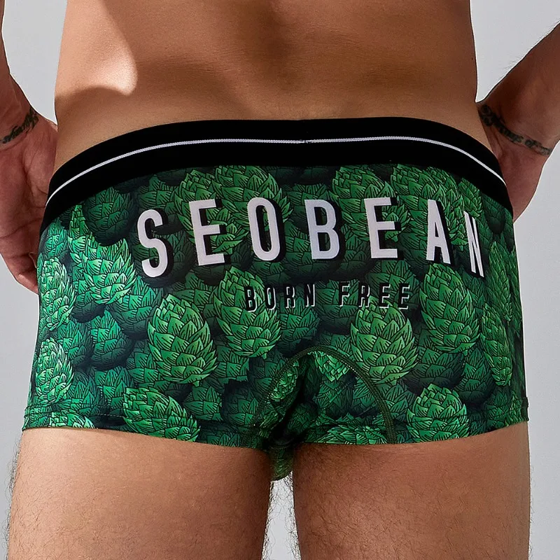 Men'S Fashion Underwear Brands - ใหม่นักมวยชายอินเทรนด์แบรนด์พิมพ์ชุดชั้นในเยาวชนชุดชั้นในชายแฟชั่นสี XB 240203