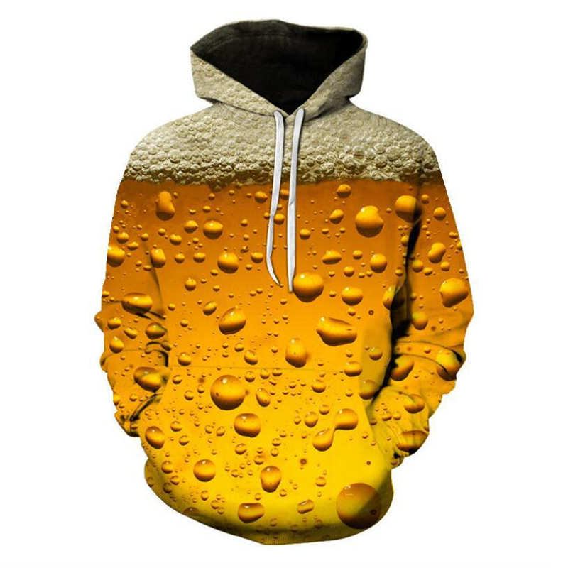 Men'S Fashion Hamburg - 2024 ใหม่ 3Dการพิมพ์เบียร์ฮัมบูร์กชายเสื้อแฟชั่นตลกHooded PulloversชายTracksuit Casual Hoodies