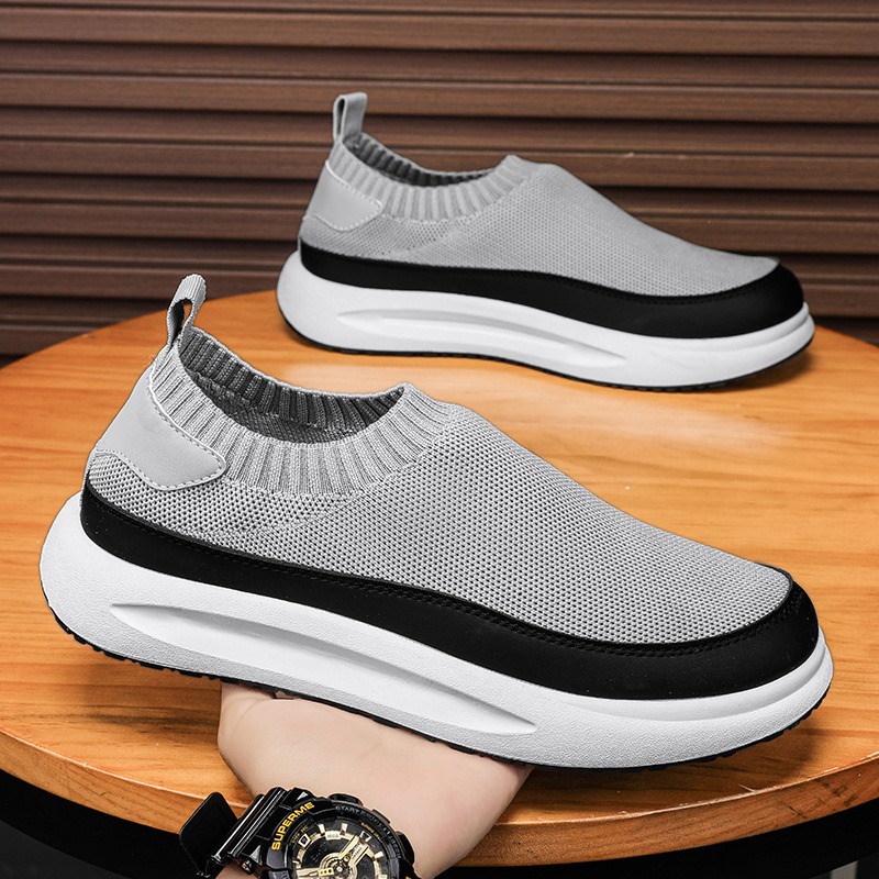 Mens Fashion Autumn 2025 - 2025 รองเท้าผู้ชายใหม่Breathableตาข่ายผ้าใบรองเท้าแฟชั่นถุงเท้ายืดหยุ่นรองเท้าวิ่งรองเท้าสบายรองเท้าผ้าใบผู้ชาย...