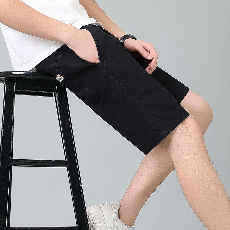 Men'S Fashion Essentials 2025 - GELITAYIN กางเกงขาสั้นผ้าฝ้ายผู้ชายพร้อมกระเป๋าสีดำหลวมกางเกงขาสั้นชายข้อเสนอพิเศษแฟชั่นใหม่ในกางเกง 2025 จัดส่งฟรีเอสเซนเชียล