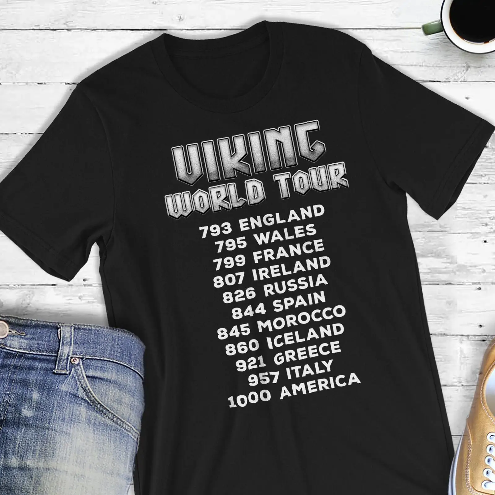 Men'S Fashion History - เสื้อยืด Viking World Tour ตำนานเทพนอร์ส ประวัติศาสตร์สแกนดิเนเวีย