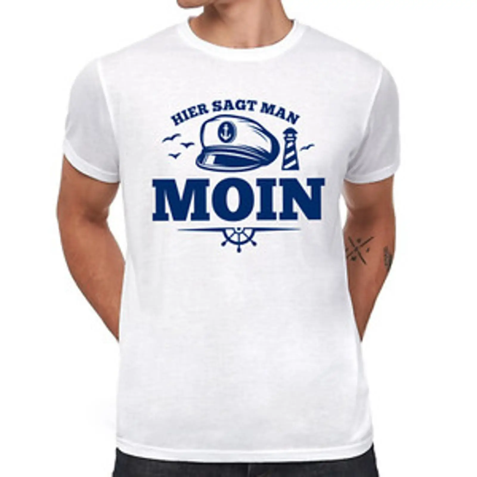 Men'S Fashion Hamburg - เสื้อยืด Here Sagt Man Moin de