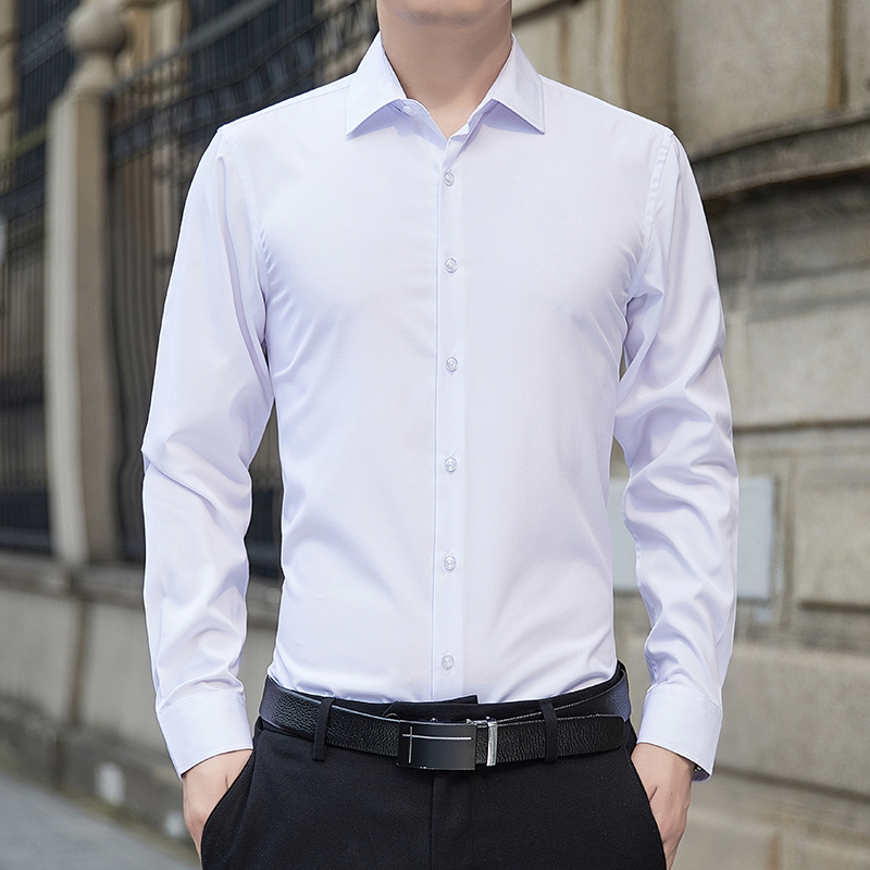 Men'S Fashion Brand - เสื้อเชิ้ตผู้ชายไซส์ใหญ่ สีพื้น แฟชั่นคลาสสิก เรียบง่าย สไตล์ลำลอง ทรงเข้ารูป