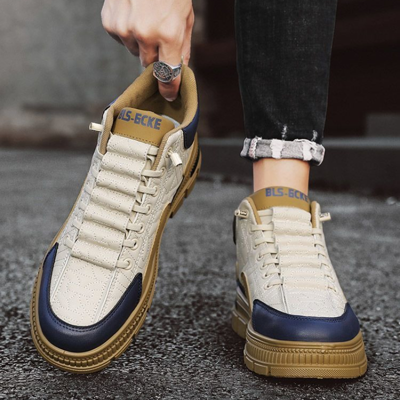 Mens Fashion Autumn 2025 - รองเท้าบูทผู้ชายแบบสวม สไตล์แพลตฟอร์ม สำหรับฤดูใบไม้ผลิและฤดูใบไม้ร่วง ดีไซน์ทันสมัย ปี 2025