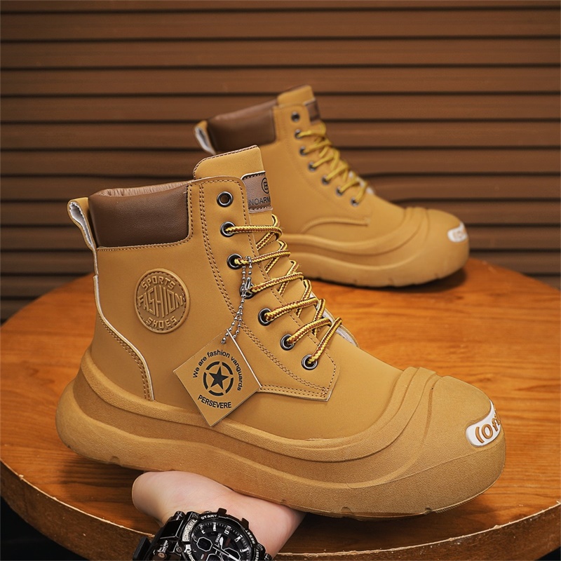 Mens Fashion Autumn 2025 - รองเท้าบูทข้อสั้นแฟชั่น สวมใส่สบาย รองเท้ากีฬาผู้ชายหุ้มข้อสูง รุ่นใหม่ประจำฤดูใบไม้ร่วงปี 2025 รองเท้าลำลองผู้ชายทันสมัย
