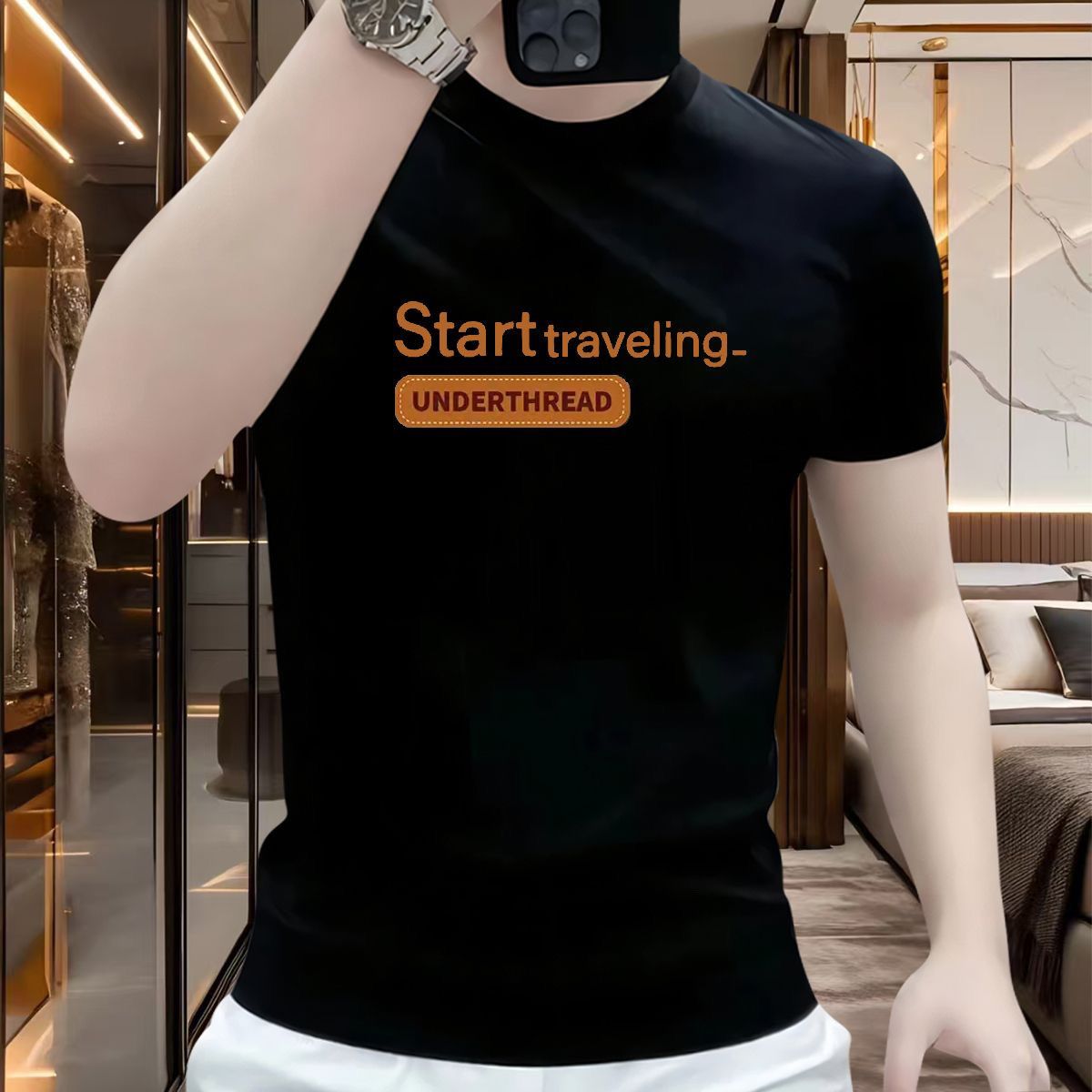 Men'S Fashion Essentials 2025 - ใหม่ 2025 ชายฤดูร้อนแขนสั้นเสื้อยืดแฟชั่นพิมพ์และสบายๆรอบคอEssential Casual Teeเสื้อผ้าStreetwear