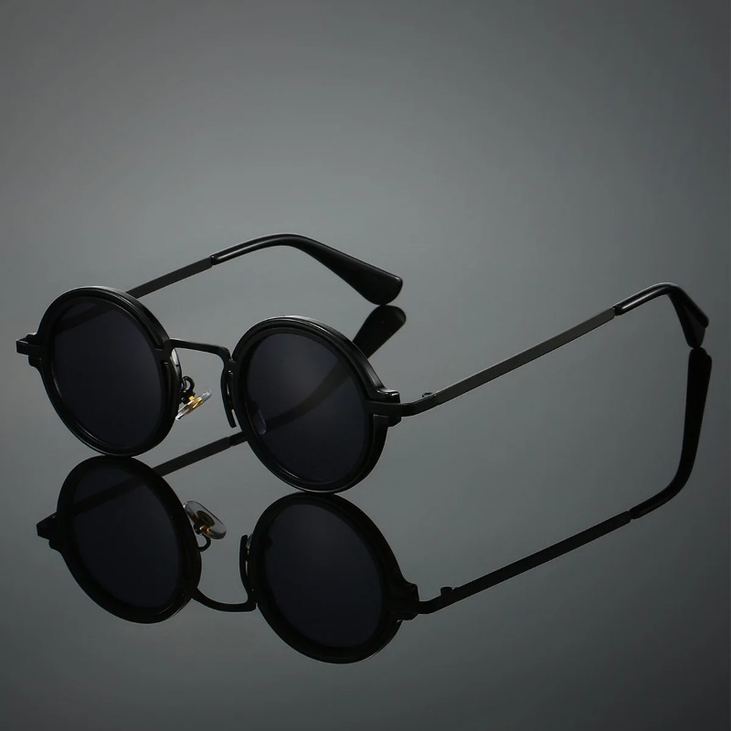 Men'S Fashion Round Glasses - ใหม่แว่นกันแดดกรอบโลหะทรงกลมสำหรับผู้ชายแว่นตาคุณภาพสูง UV400 ผู้หญิงแว่นตาขับรถแบบสบาย ๆอุปกรณ์เสริม