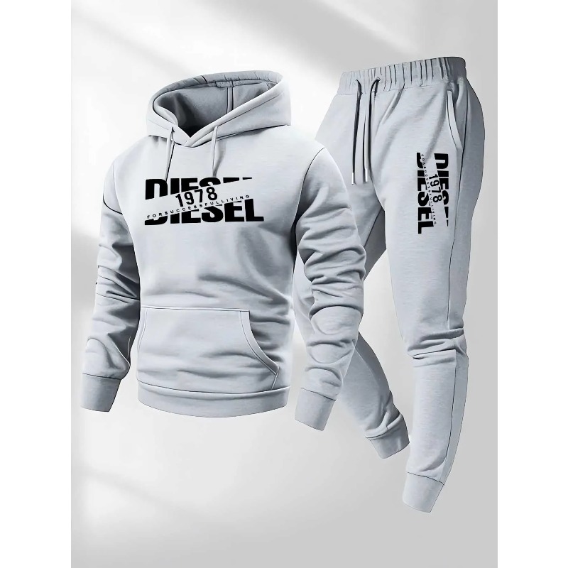 Men'S Fashion And Style - เสื้อฮู้ดแฟชั่นกีฬาแบบใหม่สำหรับฤดูใบไม้ร่วงและฤดูหนาว เสื้อฮู้ดลำลองและกางเกงขายาวแบบสองในหนึ่งเดียว