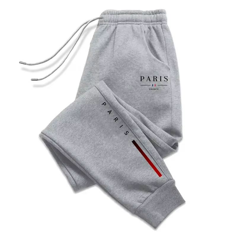 Men'S Fashion Paris 2025 - กางเกงวอร์มพิมพ์ลายปารีสสำหรับผู้ชายรุ่นใหม่ปี 2025 คุณภาพสูง กางเกงลำลองสำหรับใส่ในบ้านและนอกบ้าน กางเกงจ็อกเกอร์สำหรับเล่นกีฬา แฟชั่นสไตล์คนเมือง