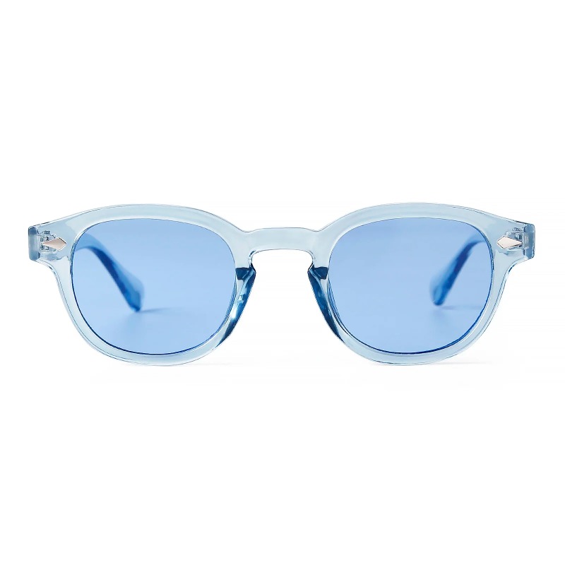 แฟชั่นแว่นกันแดดทรงกลมสีฟ้าใสผ - Men'S Fashion Round Glasses บทวิจารณ์และราคา