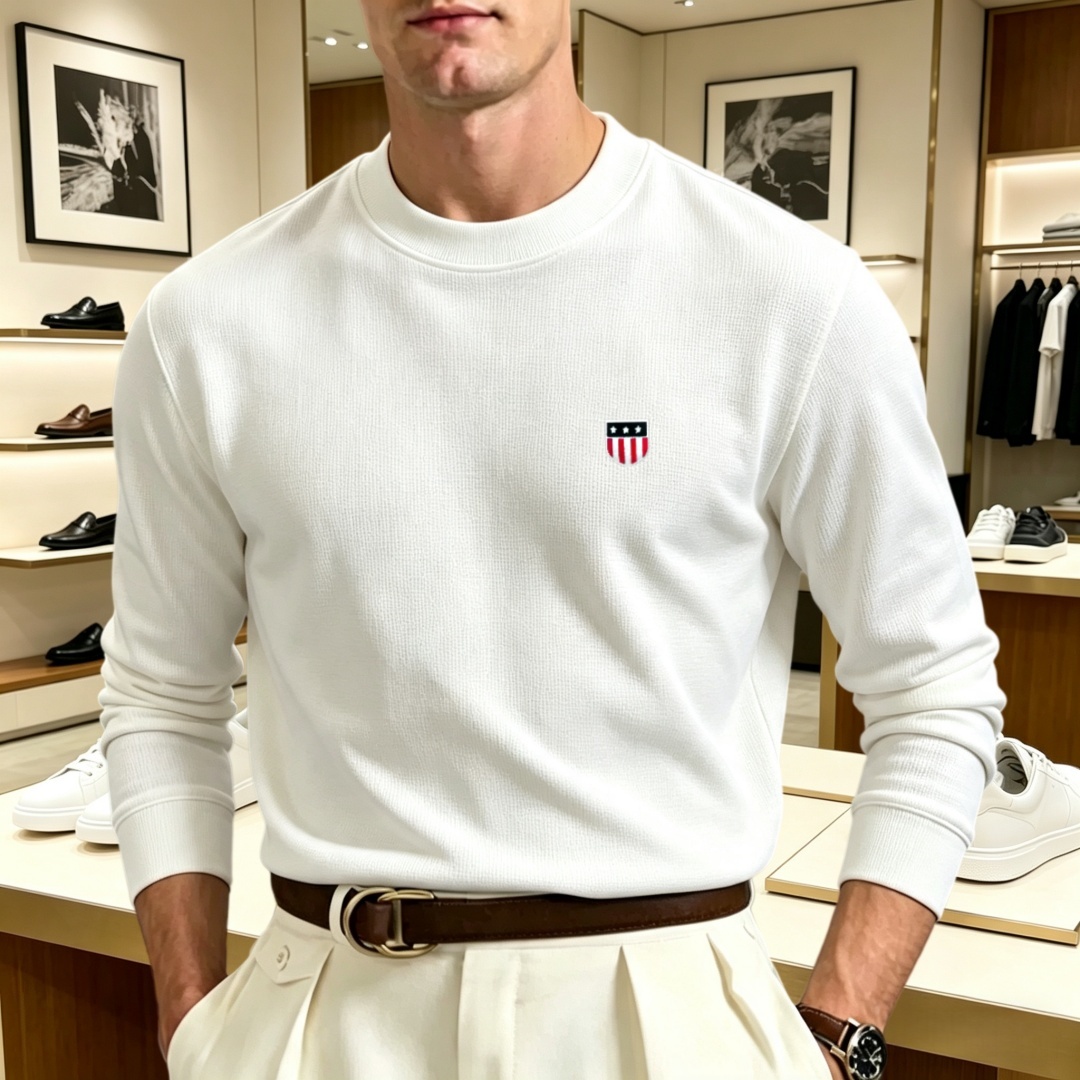 เสื้อยืดคอกลมแขนยาวผู้ชายแบรนด - Men'S Fashion Brand บทวิจารณ์และราคา