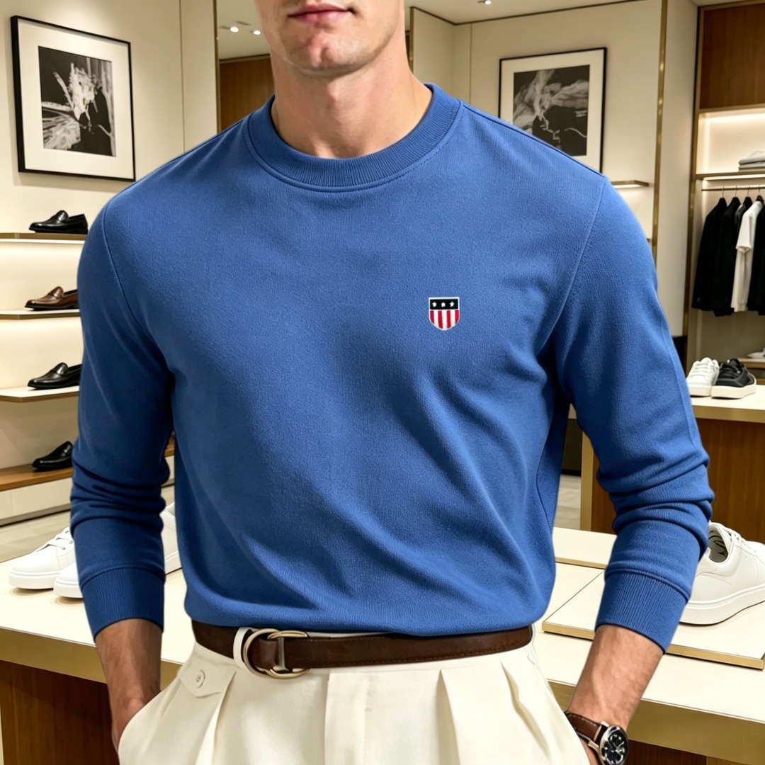 เสื้อยืดคอกลมแขนยาวผู้ชายแบรนด - Men'S Fashion Brand บทวิจารณ์และราคา
