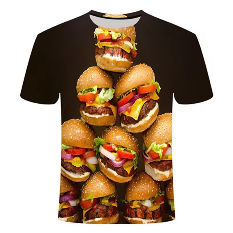เสื้อยืดพิมพ์ลายอาหาร 3 มิติ ต - Men'S Fashion Hamburg บทวิจารณ์และราคา