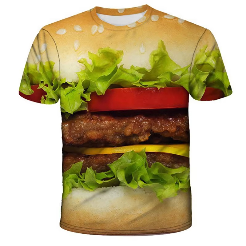 เสื้อยืดพิมพ์ลายอาหาร 3 มิติ ต - Men'S Fashion Hamburg บทวิจารณ์และราคา