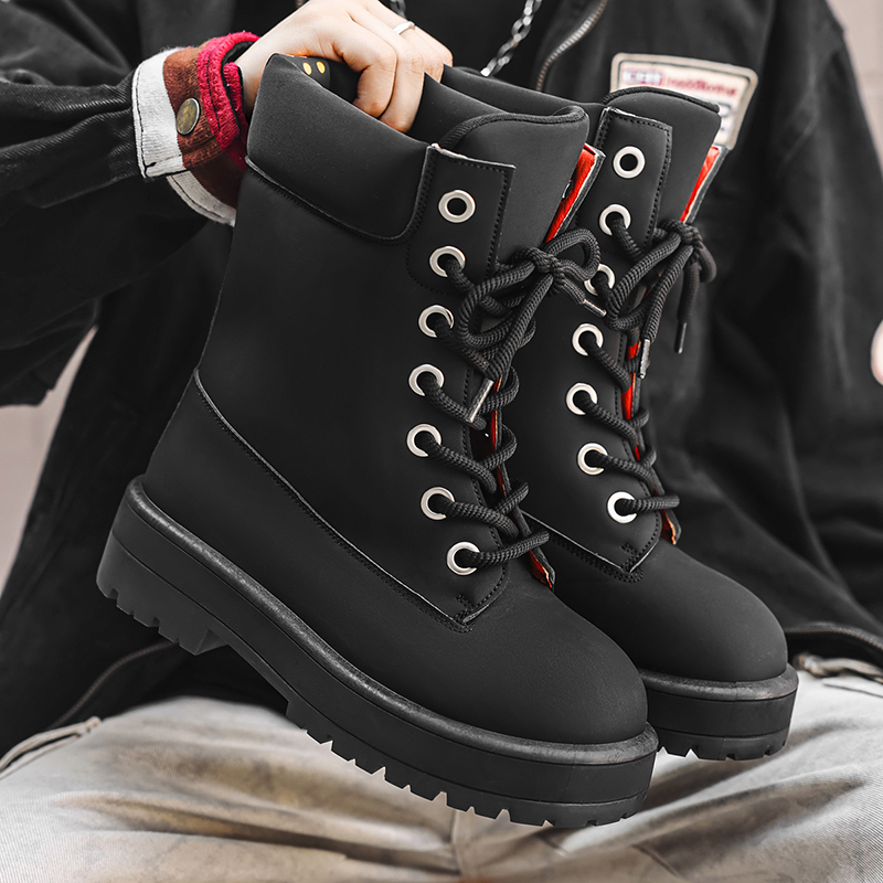 รองเท้าผ้าใบหุ้มข้อสูงพื้นหนาเ - Mens Fashion Autumn 2025 บทวิจารณ์และราคา