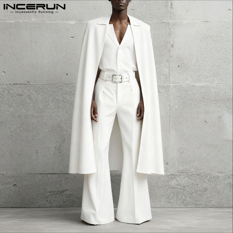 ชุดเซ็ตผู้ชาย INCERUN สีพื้น ป - Men'S Fashion And Style บทวิจารณ์และราคา