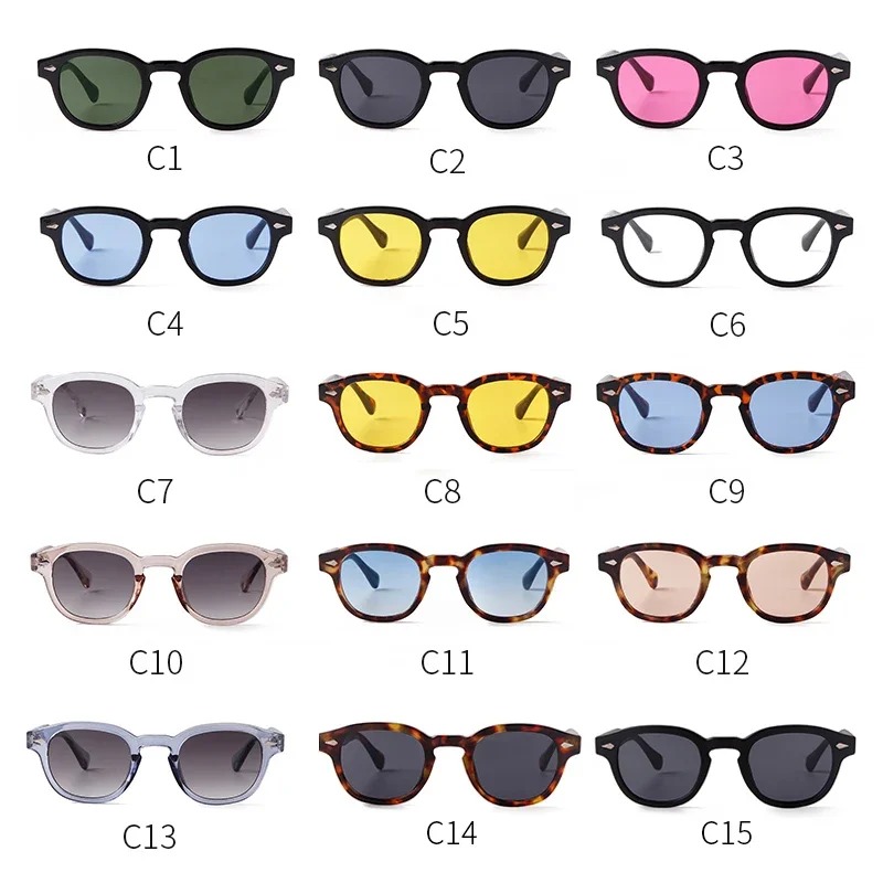 แว่นกันแดดทรงกลมวินเทจ ผู้หญิง - Men'S Fashion Round Glasses บทวิจารณ์และราคา