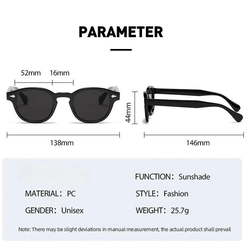 แว่นกันแดดทรงกลมวินเทจ ผู้หญิง - Men'S Fashion Round Glasses บทวิจารณ์และราคา