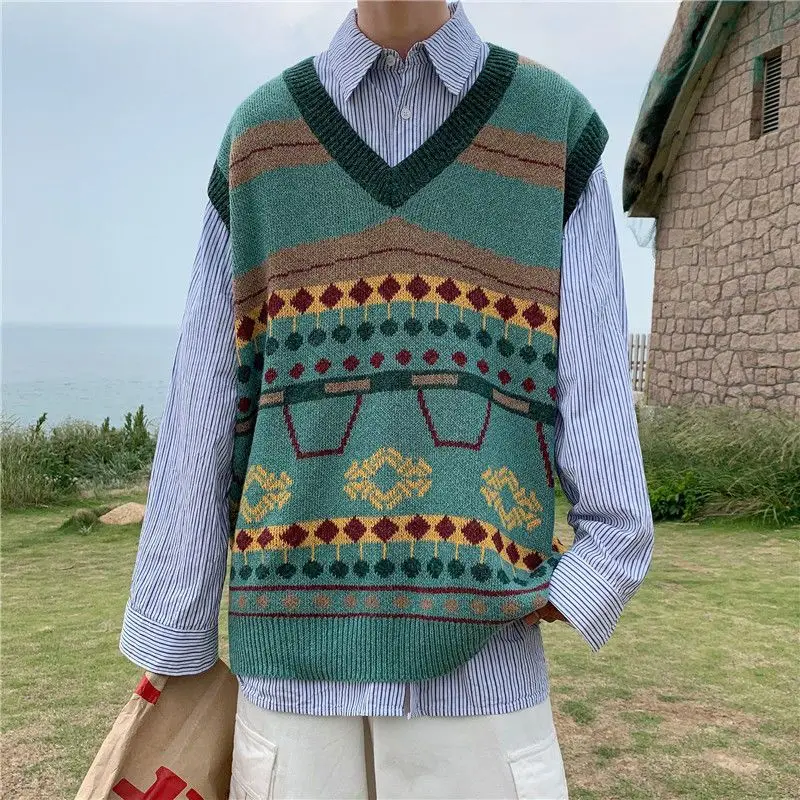 เสื้อกั๊กแฟชั่นเกาหลีเสื้อถักส - Men'S Fashion Reviews บทวิจารณ์และราคา