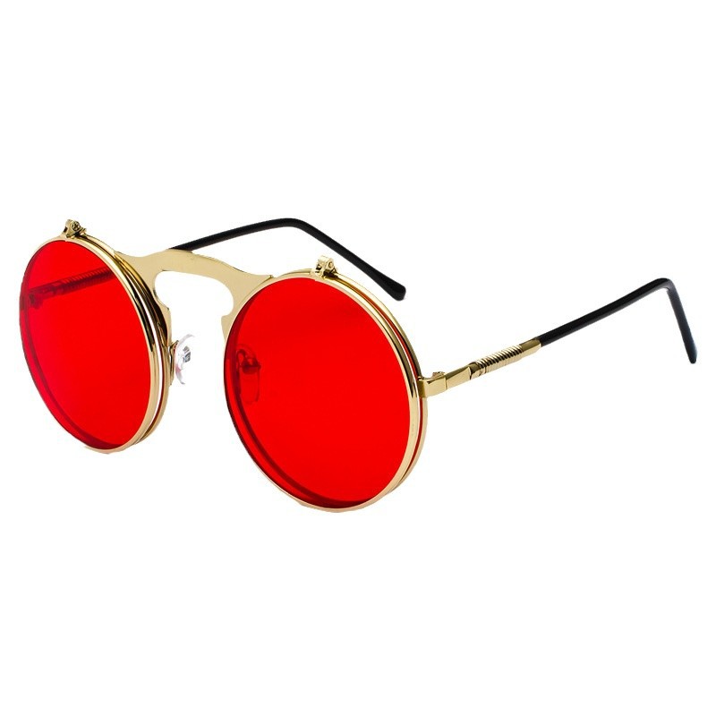 เรโทรสตีมพังค์แว่นกันแดดทรงกลม - Men'S Fashion Round Glasses บทวิจารณ์และราคา