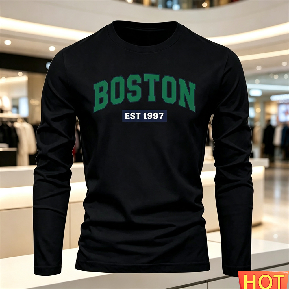 เสื้อยืดแขนยาวผู้ชายลายตัวอักษ - Men'S Tops Fashion บทวิจารณ์และราคา