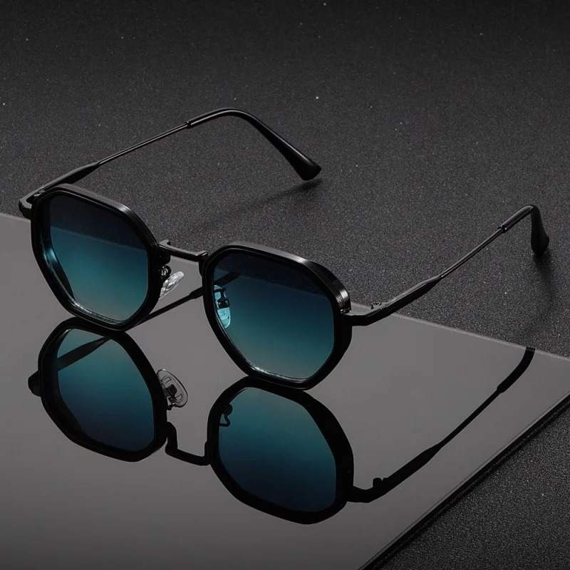 1 คู่ แว่นกันแดดแฟชั่นทรงกลมโล - Men'S Fashion Round Glasses บทวิจารณ์และราคา