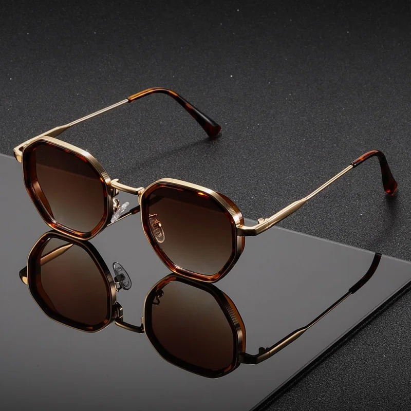 1 คู่ แว่นกันแดดแฟชั่นทรงกลมโล - Men'S Fashion Round Glasses บทวิจารณ์และราคา