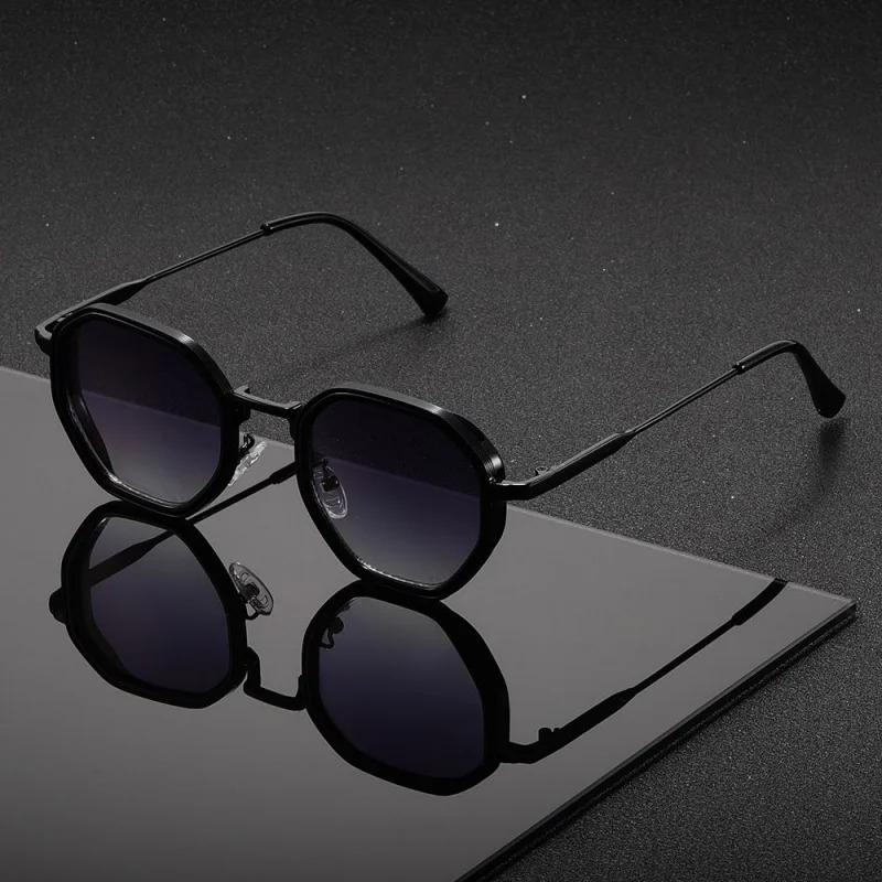 1 คู่ แว่นกันแดดแฟชั่นทรงกลมโล - Men'S Fashion Round Glasses บทวิจารณ์และราคา