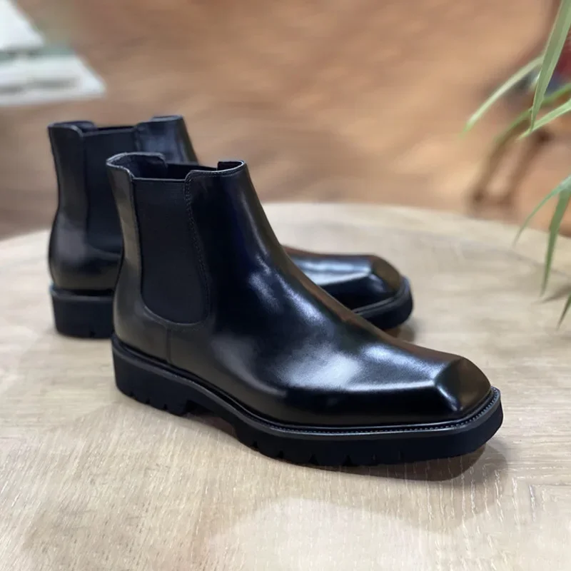 รองเท้าบูทหนังแท้ผู้ชาย ดีไซน์ - Men Fashion Elegant บทวิจารณ์และราคา