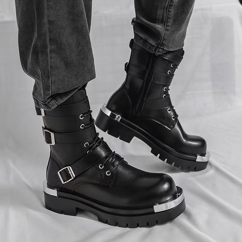 รองเท้าบูทข้อเท้าผู้ชายคุณภาพส - Men Fashion Elegant บทวิจารณ์และราคา