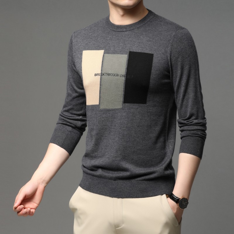 เสื้อสเวตเตอร์ถักผ้าแจ็คการ์ดข - Mens Fashion Mullet บทวิจารณ์และราคา