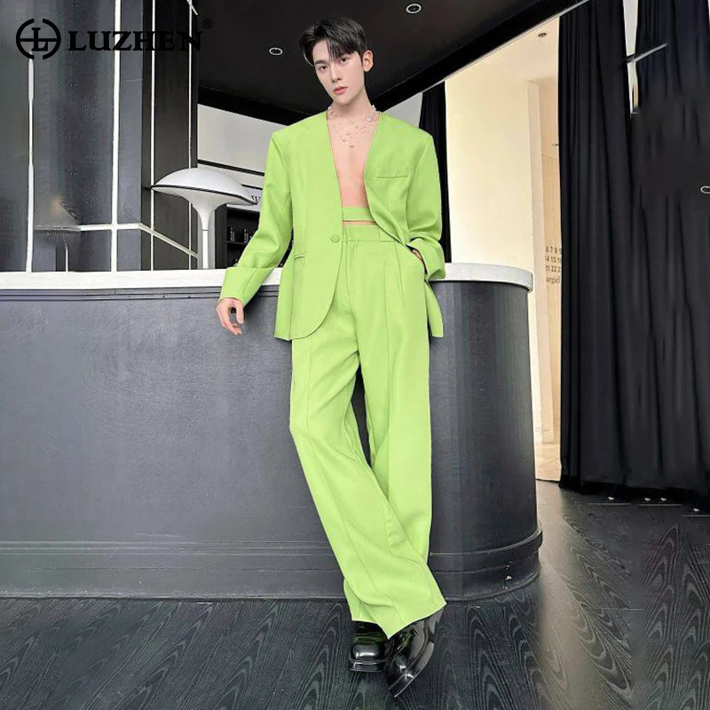 LUZHEN 2026 ชุดเซ็ตสองชิ้นสีพื - Men Fashion Elegant บทวิจารณ์และราคา