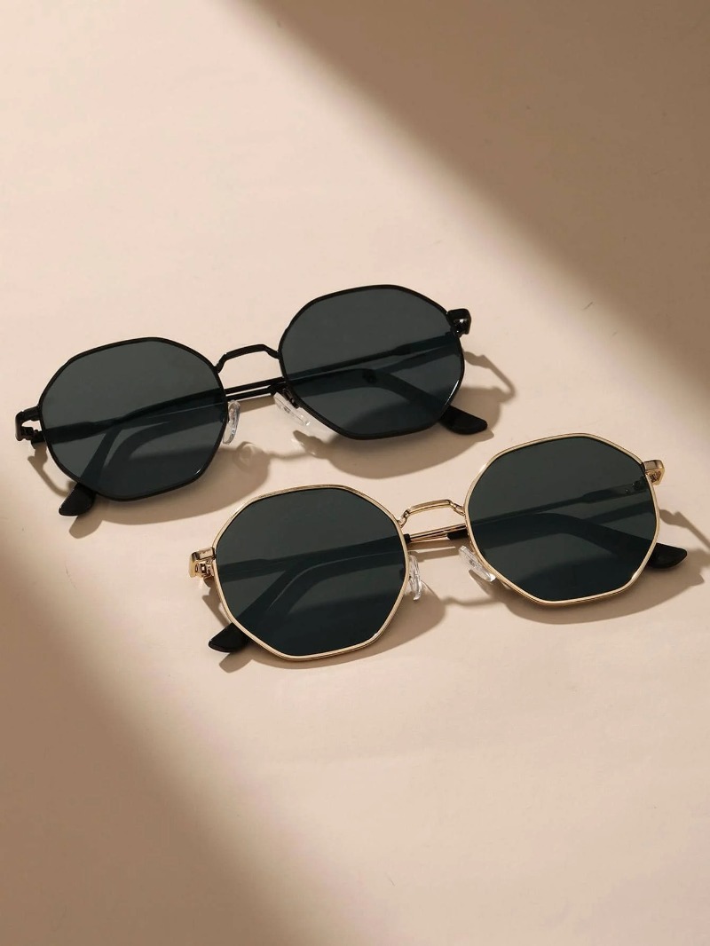 1/3 ชิ้นแว่นกันแดดกรอบโลหะทรงเ - Men'S Fashion Round Glasses บทวิจารณ์และราคา
