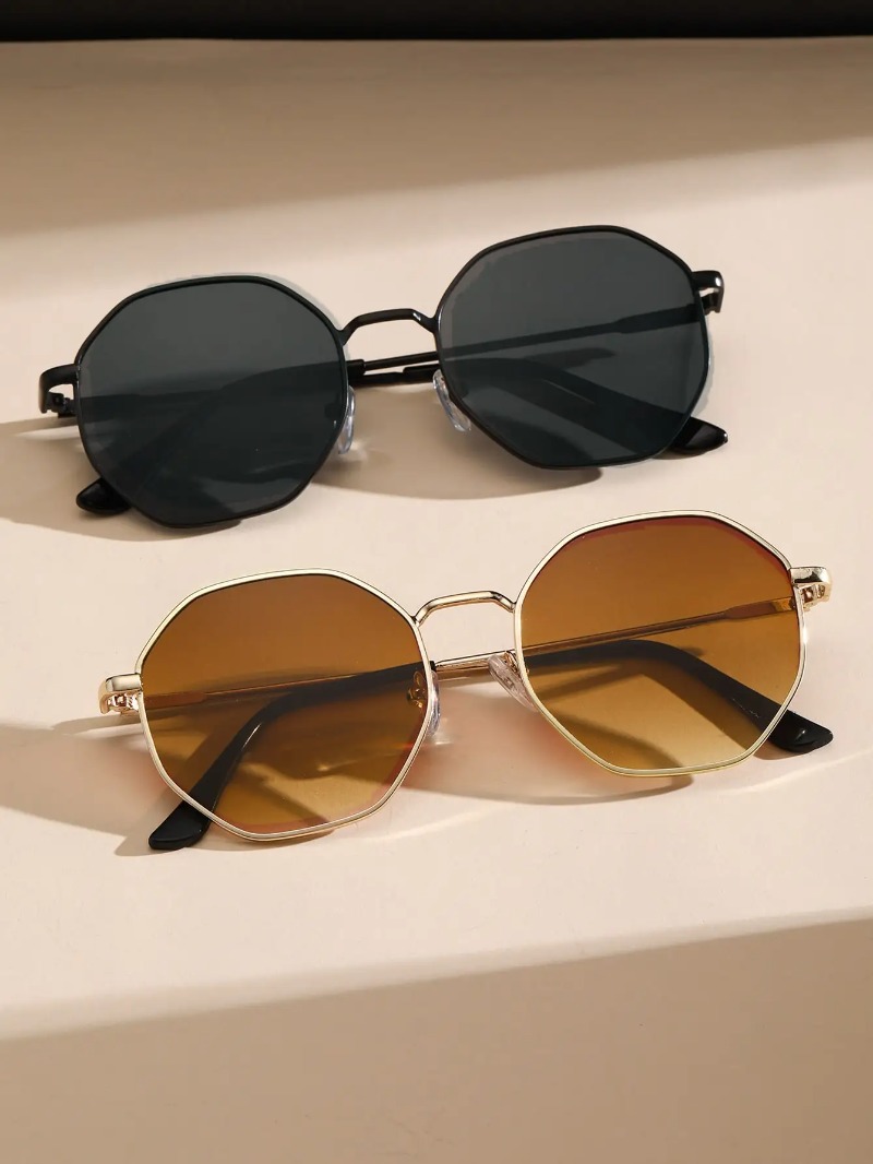 1/3 ชิ้นแว่นกันแดดกรอบโลหะทรงเ - Men'S Fashion Round Glasses บทวิจารณ์และราคา