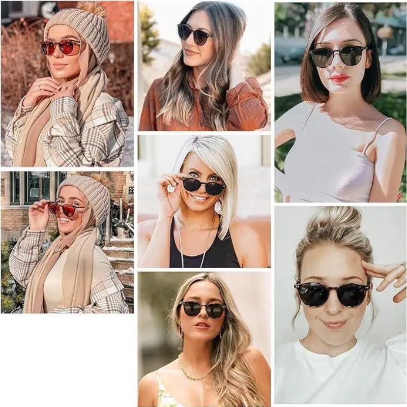แว่นกันแดดทรงกลมสไตล์วินเทจสำห - Men'S Fashion Round Glasses บทวิจารณ์และราคา