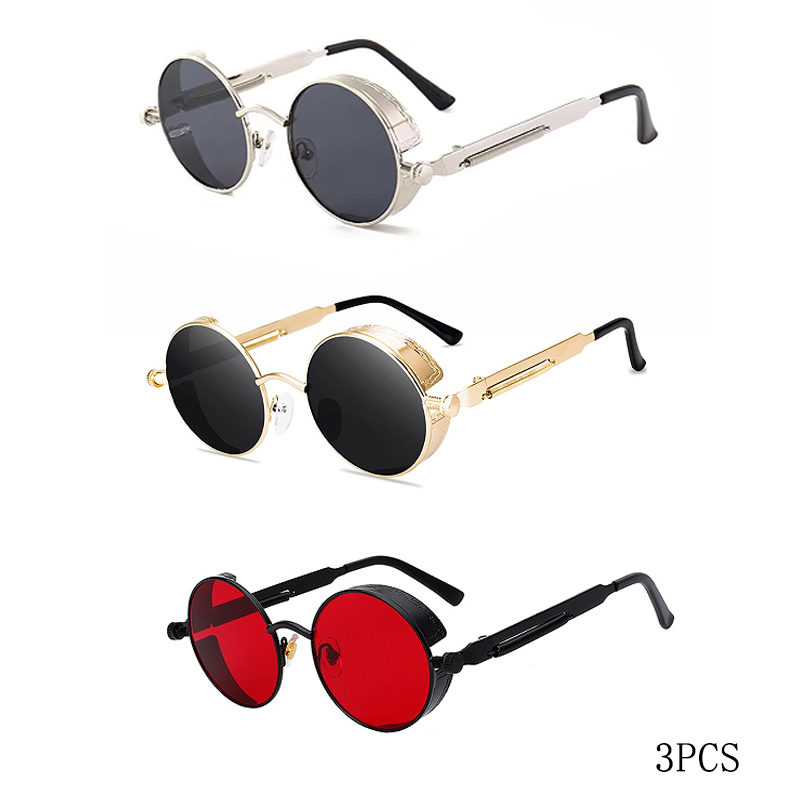 แว่นกันแดดสไตล์สตีมพังก์สุดคลา - Men'S Fashion Round Glasses บทวิจารณ์และราคา