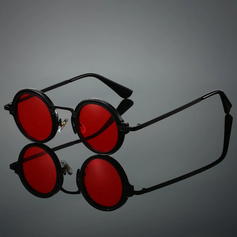 ใหม่แว่นกันแดดกรอบโลหะทรงกลมสำ - Men'S Fashion Round Glasses บทวิจารณ์และราคา