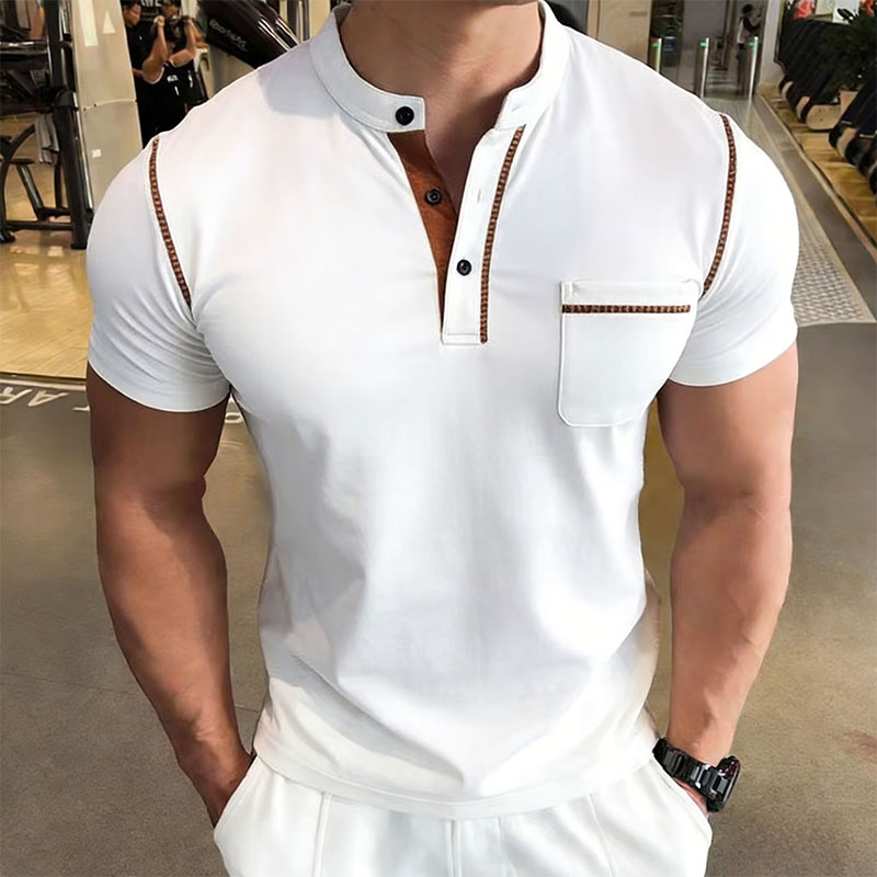 เสื้อโปโลแขนสั้นคอเฮนรี่สำหรับ - Men'S Fashion And Style บทวิจารณ์และราคา