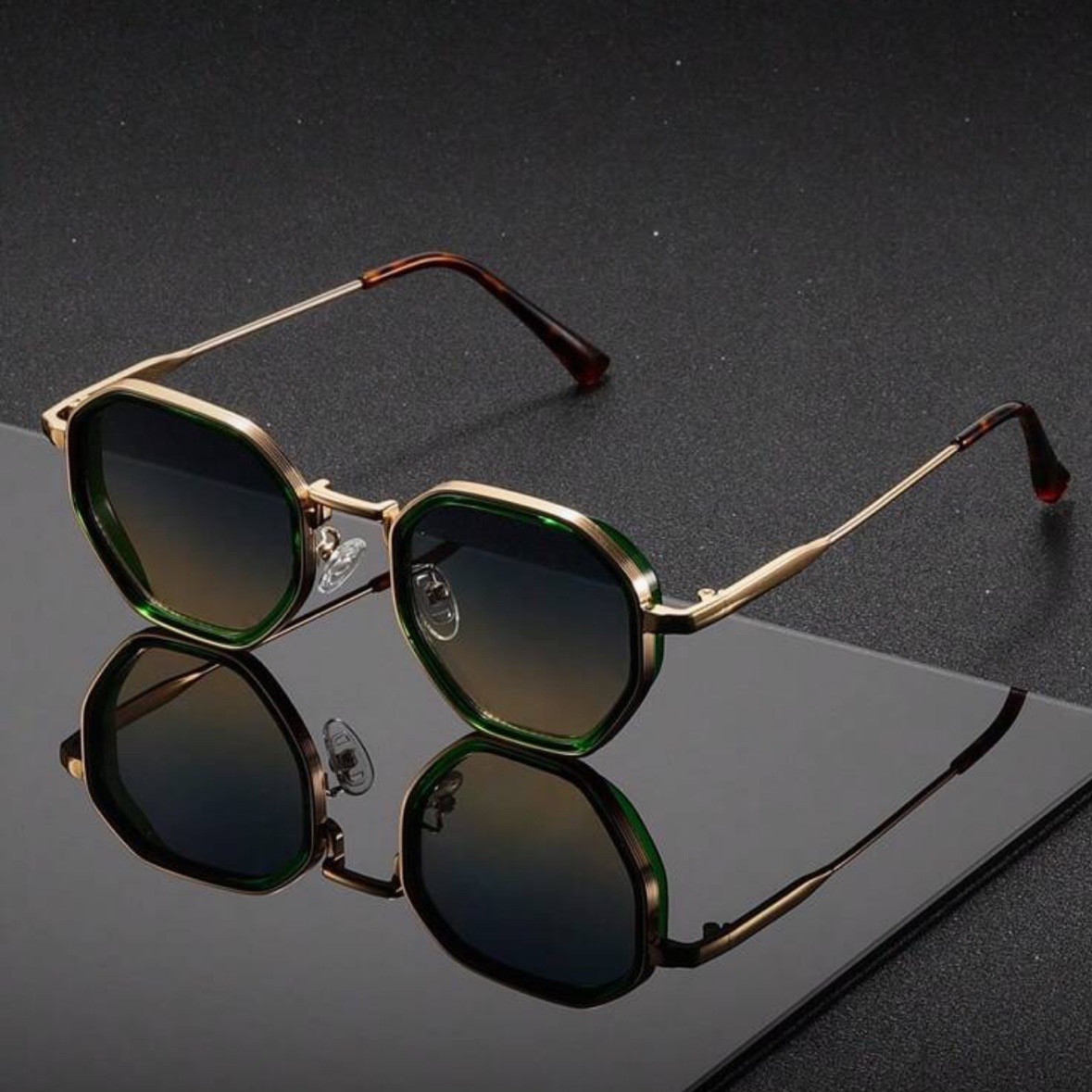 1 คู่ แว่นกันแดดแฟชั่นทรงกลมโล - Men'S Fashion Round Glasses บทวิจารณ์และราคา